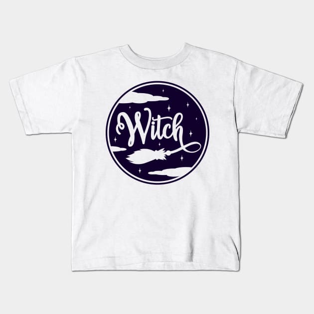 Witchy Night Kids T-Shirt by Ombre Dreams